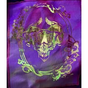 Glow-in-the-Dark Skull Ram Flannel | Ti_the_Artiste | Unisex Grunge Witchy Plaid